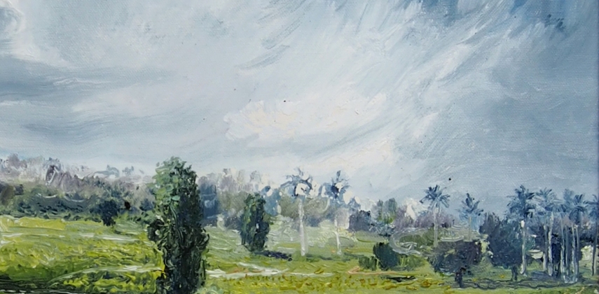 Richard Somonte: (Detail) Three Trees Aligned